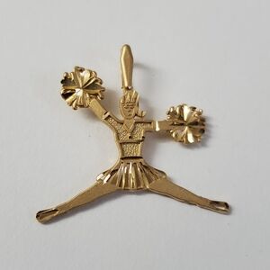 14K Gold Cheergirl Pendant – Celebrate Spirit and Energy